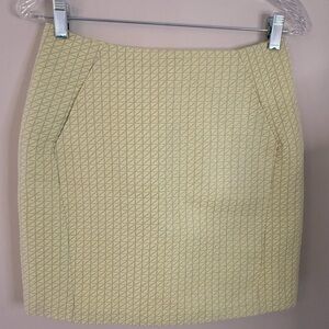 Brigette Bailey Yellow mini skirt silver plaid pattern SZ medium